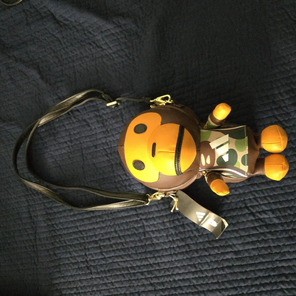 Adidas Bape Milo Bag One Size JZ7448 Auburn New With Tags 102025 - Picture 10 of 10